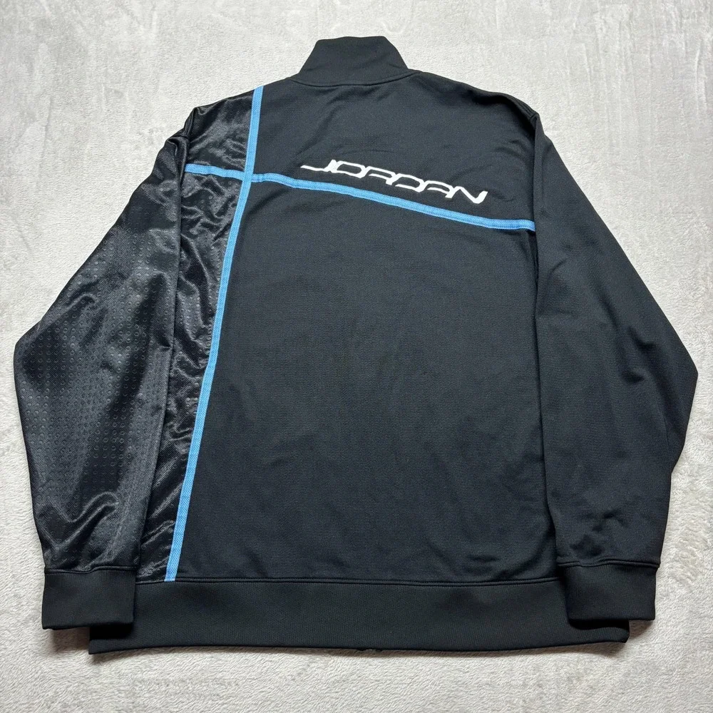 VTG AIR JORDAN Track Jacket Full Zip Mens L Warm Up‎ Jumpman Spellout RARE